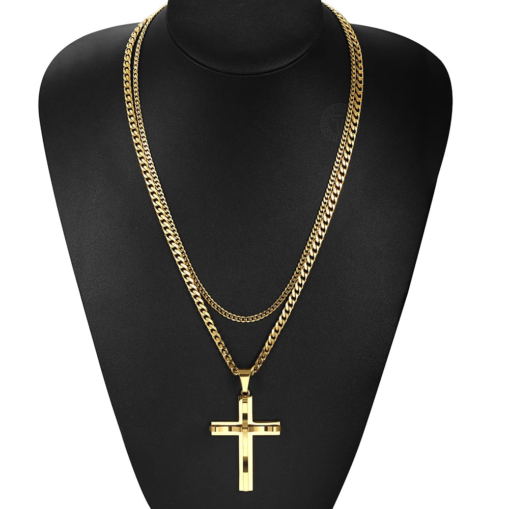 2Pcs Cross Pendant Necklace