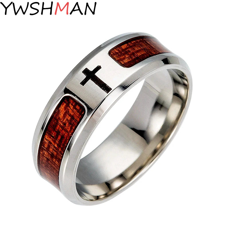 Wooden Christian Jesus Ring