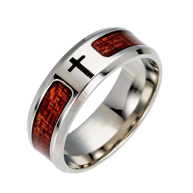 Wooden Christian Jesus Ring