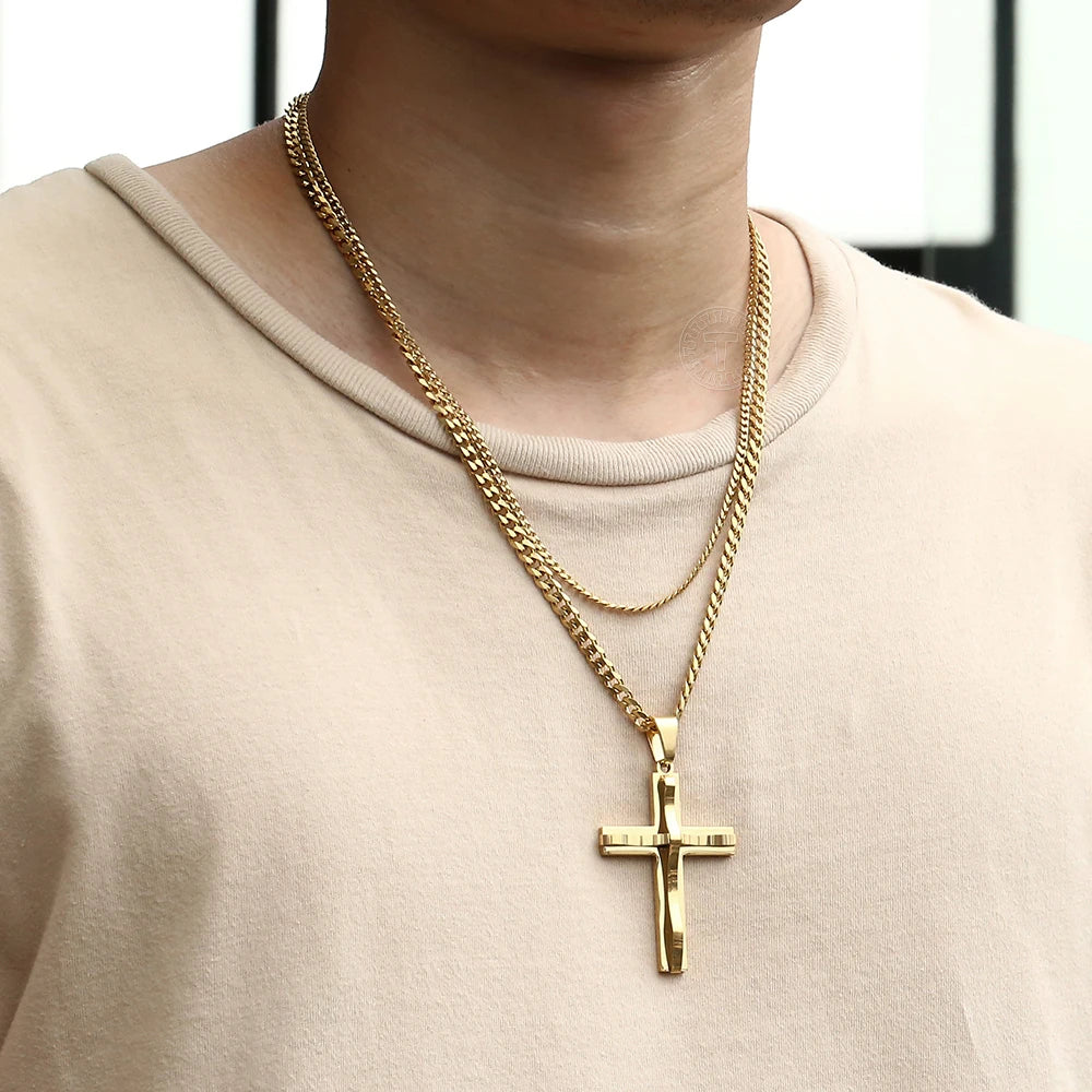 2Pcs Cross Pendant Necklace