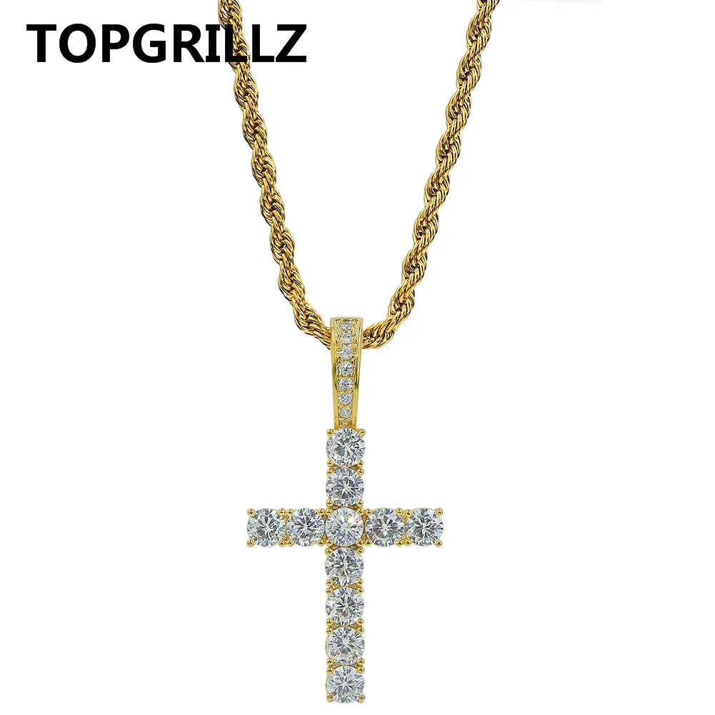 Hip Hop Pico Harvey Cross Pendant Necklace