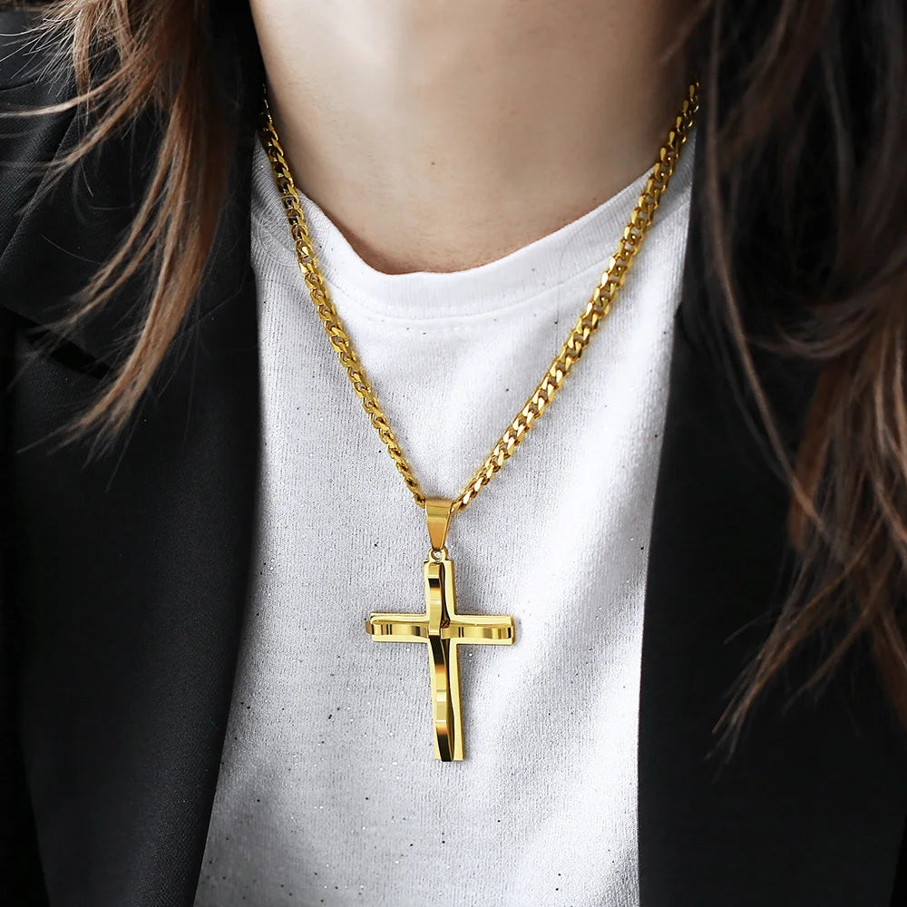 2Pcs Cross Pendant Necklace