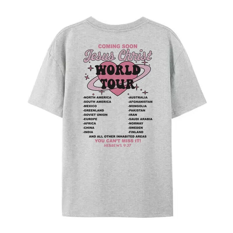 Jesus World Tour Fashion Streetwear T-Shirt