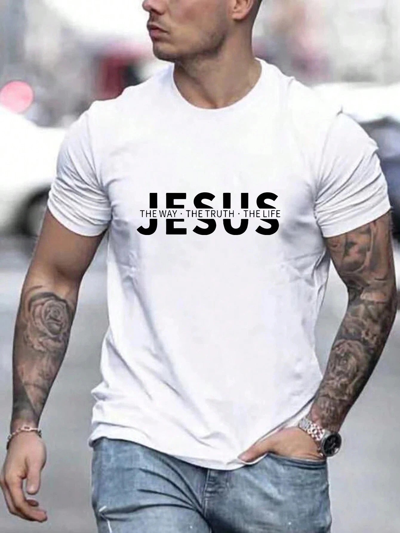 Jesus Men Cotton Tshirt