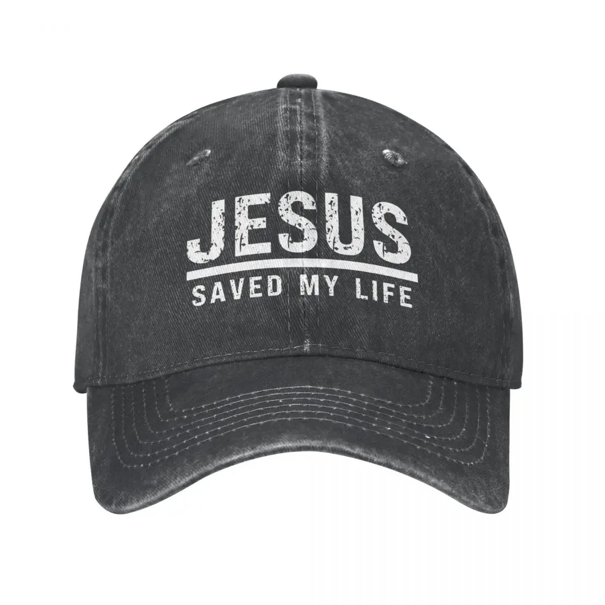 Jesus Saved My Life Christian Ponytail Baseball Cap