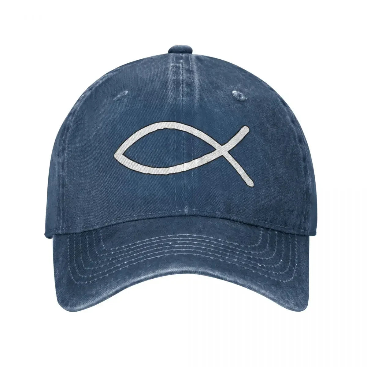 Jesus Fish Christian Symbol Baseball Caps