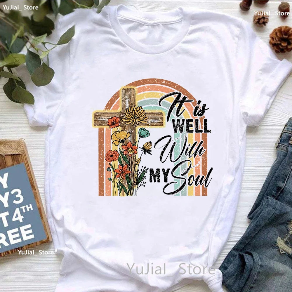 All My Hope Is in Jesus Graphic Print T-Shirt