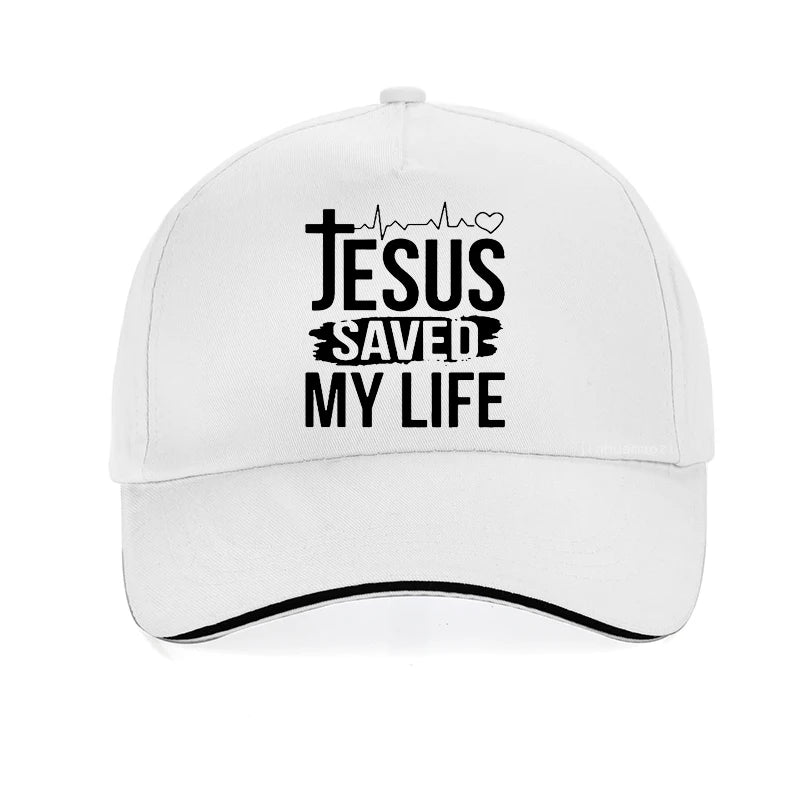 Printed Jesus Saved My Life baseball cap