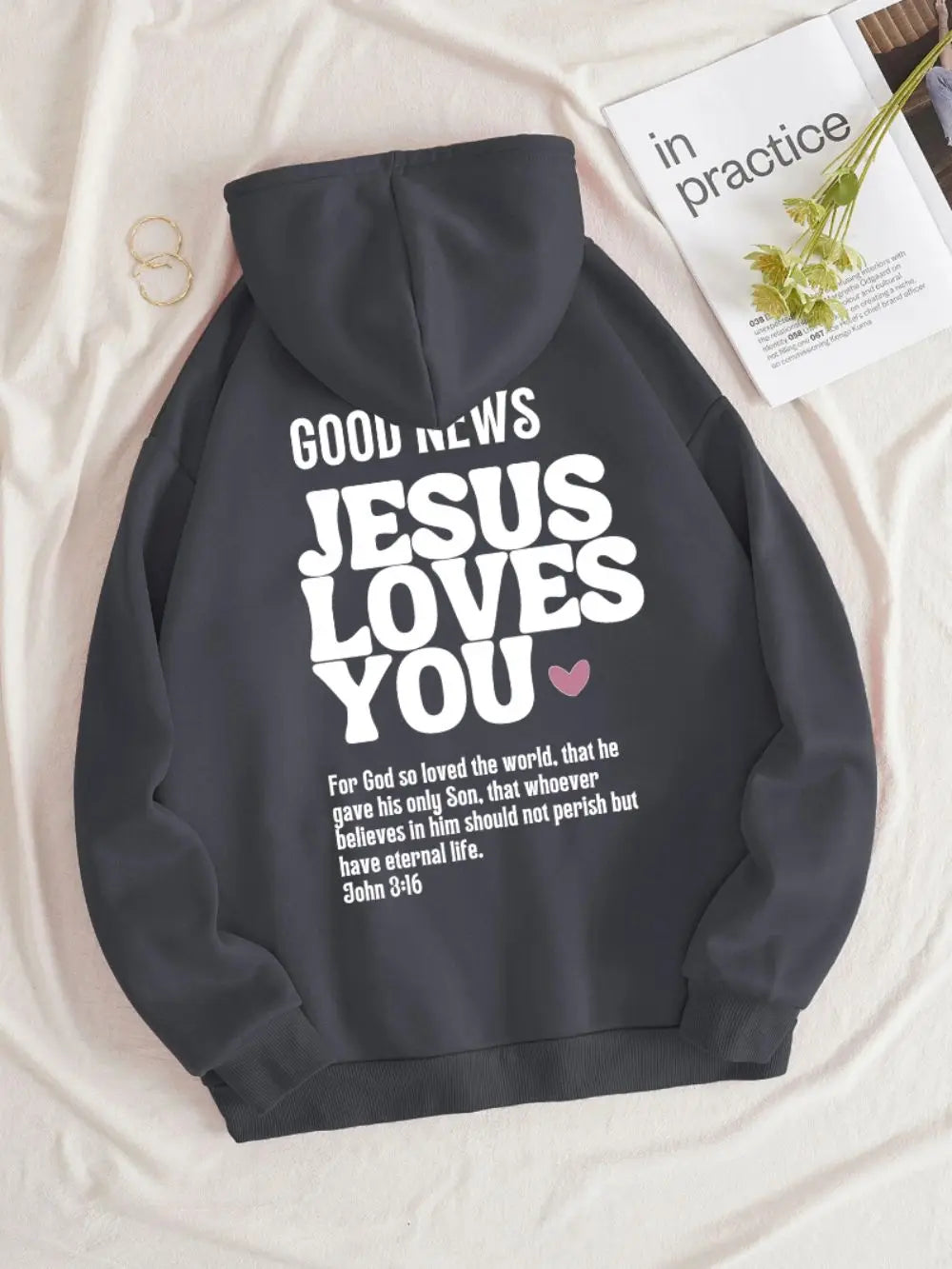 Good News Jesus Loves You Hoodies