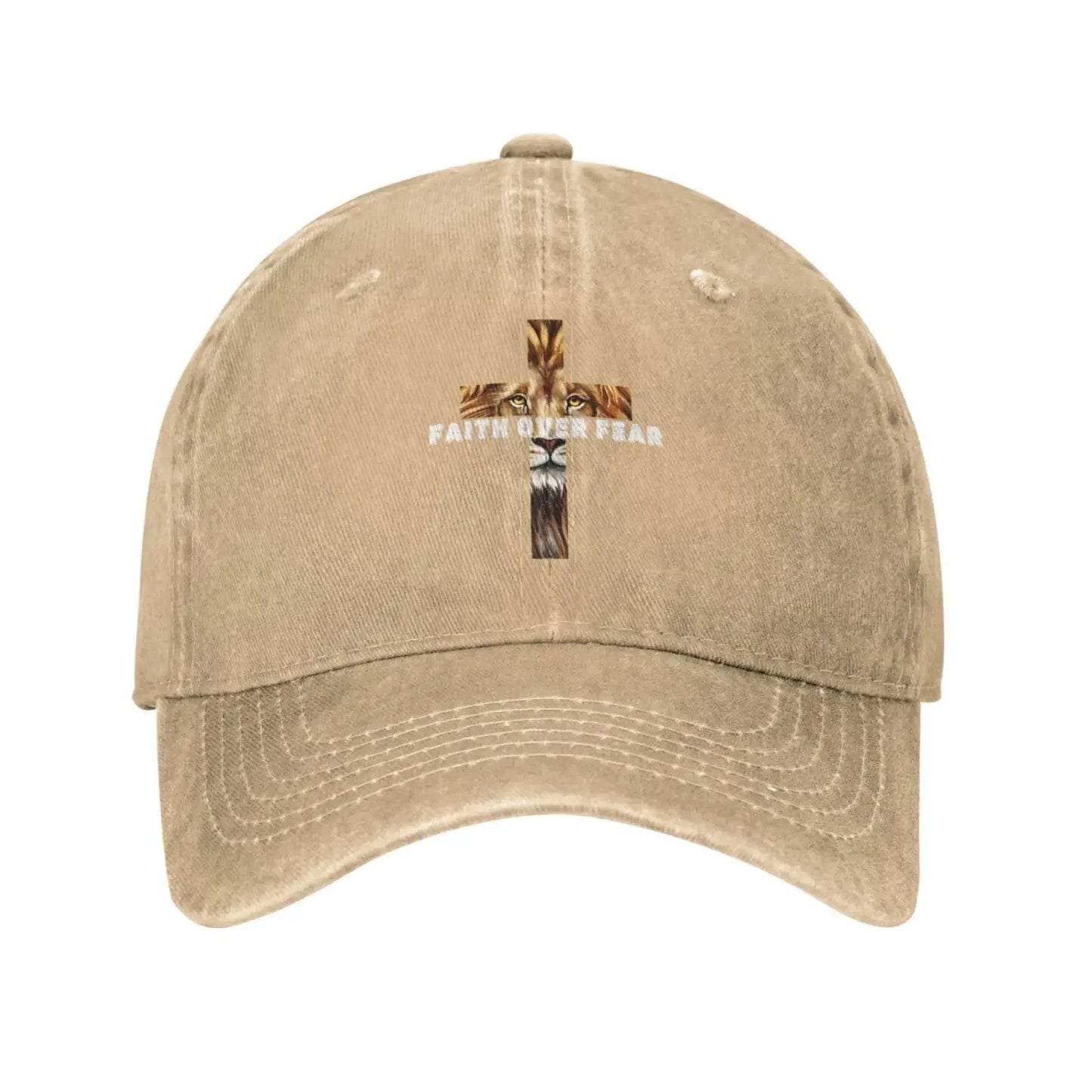 Jesus Cross Christian Trucker Flat Bill Brim Hat