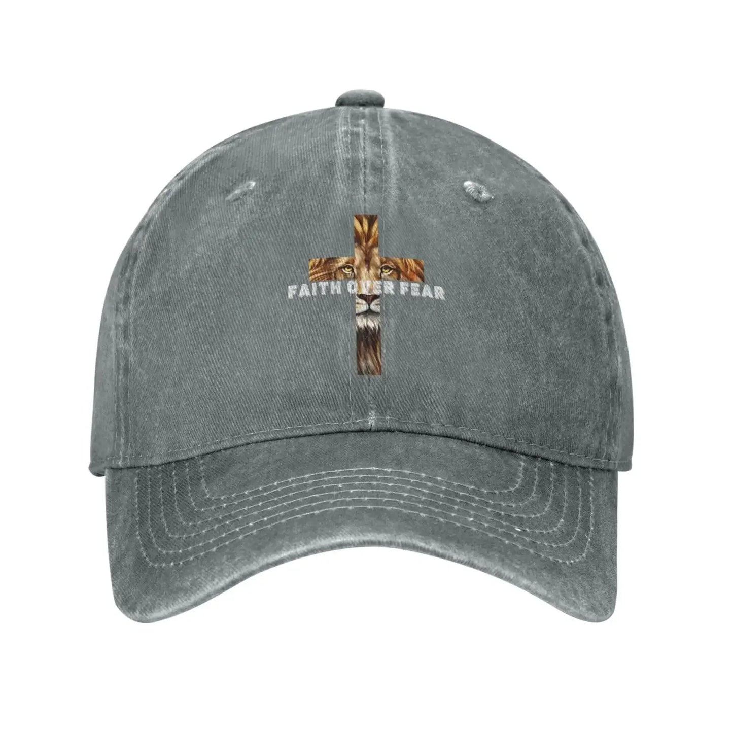 Jesus Cross Christian Trucker Flat Bill Brim Hat