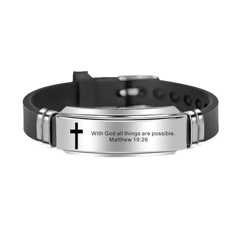 Cross Bible Verse Quotes Bracelet