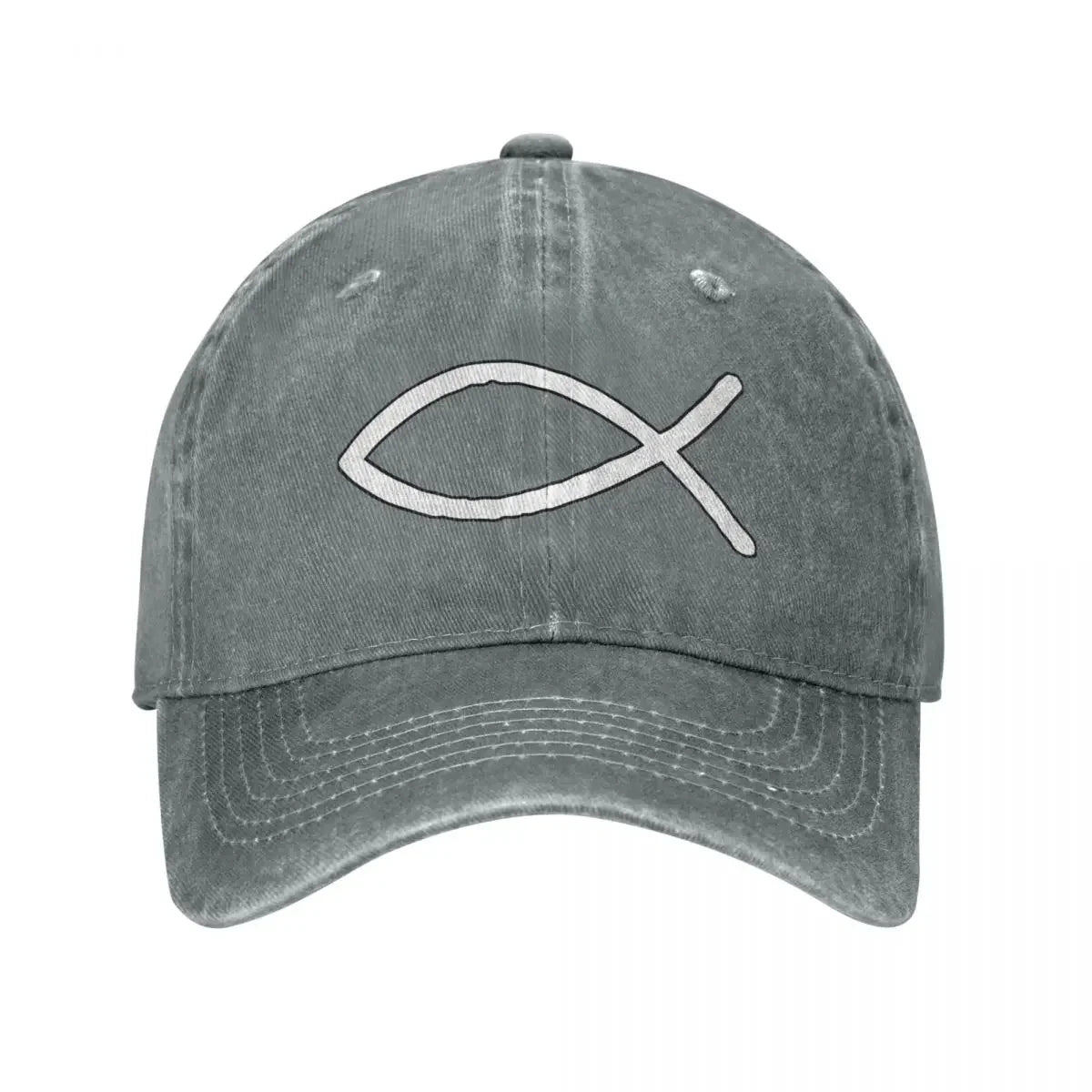 Jesus Fish Christian Symbol Baseball Caps