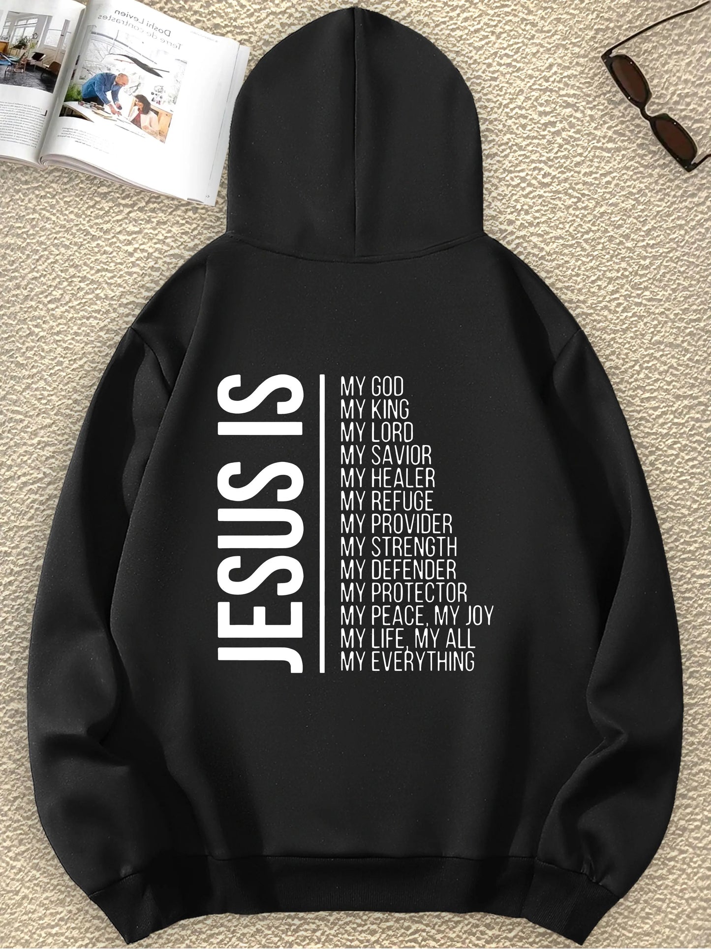 JESUS Fashion Print Pullover Hoodie