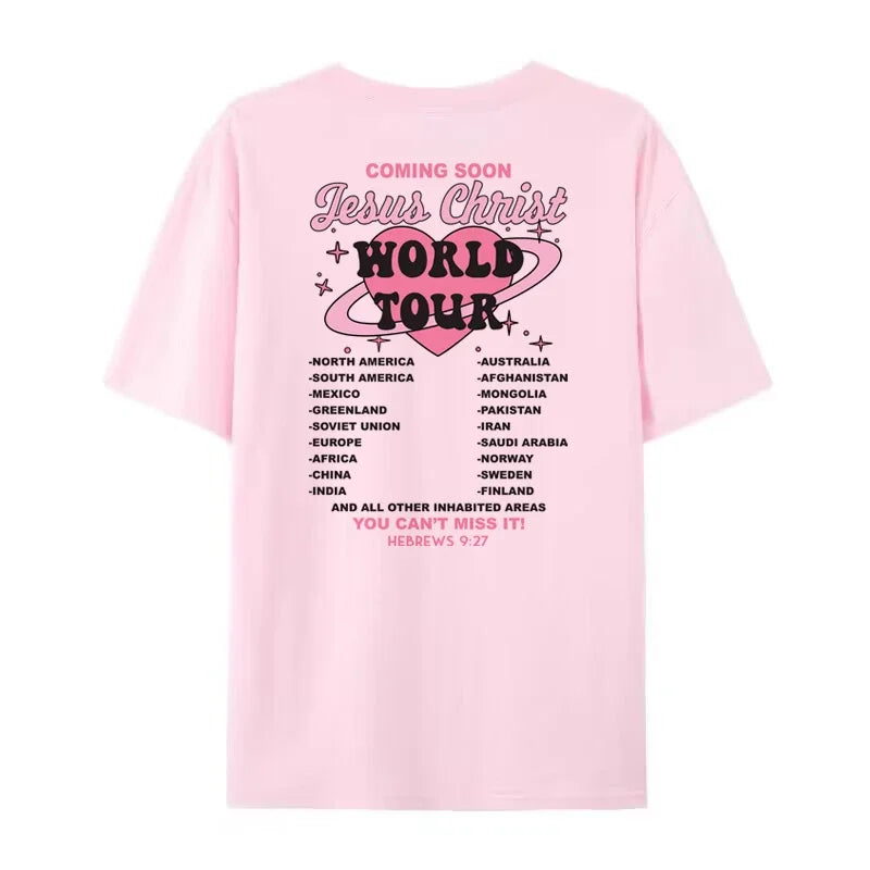 Jesus World Tour Fashion Streetwear T-Shirt