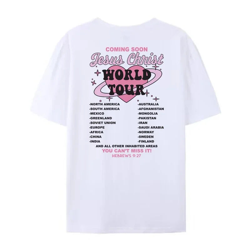 Jesus World Tour Fashion Streetwear T-Shirt