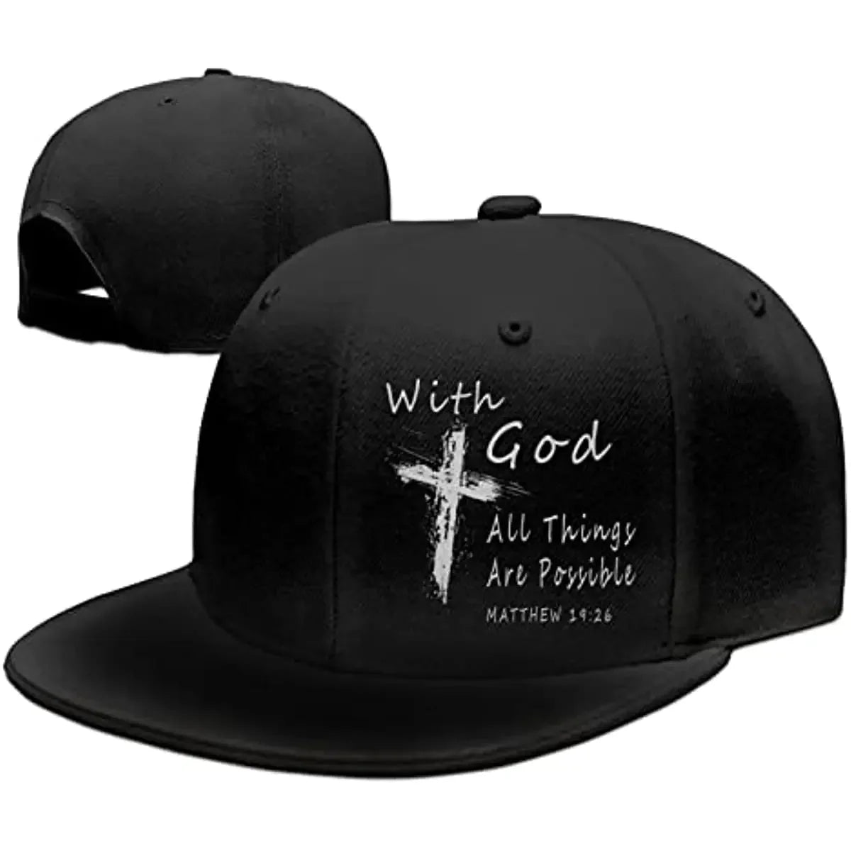 With God All Things Are Possible Christian Faith Snapback Hat