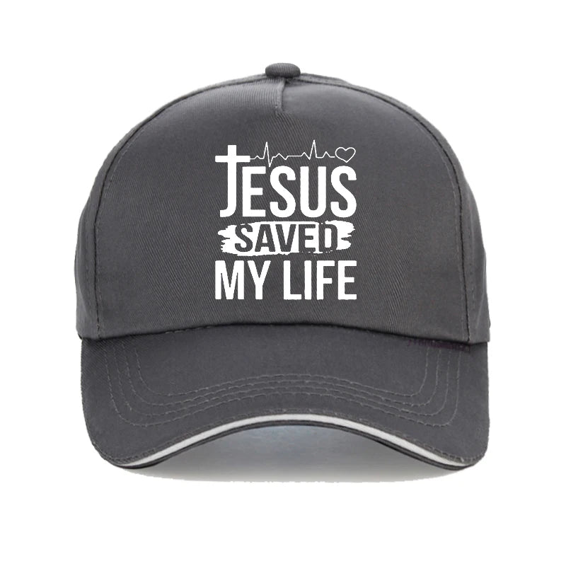 Printed Jesus Saved My Life baseball cap