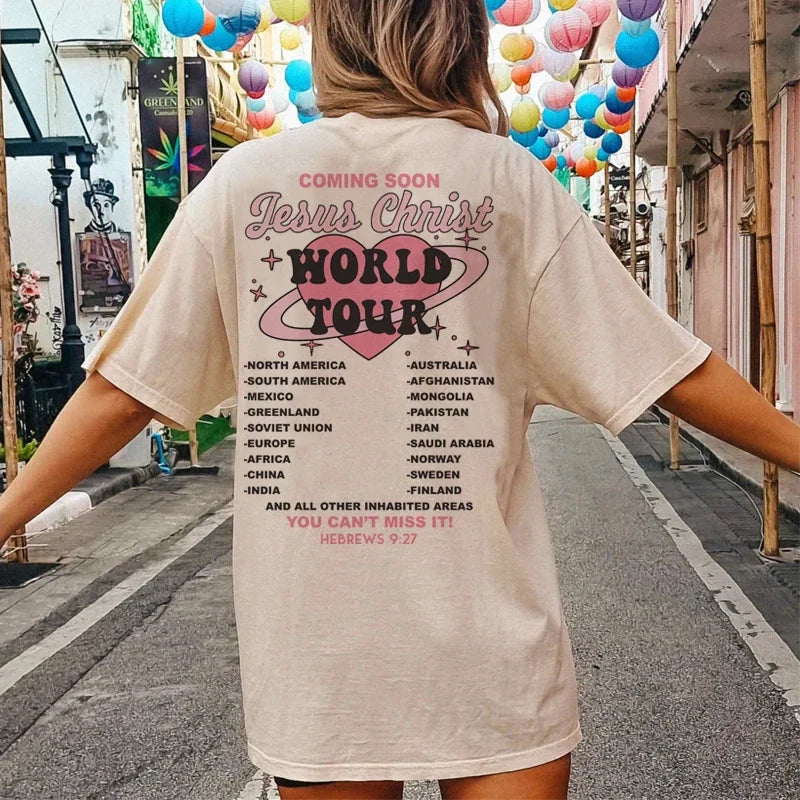 Jesus World Tour Fashion Streetwear T-Shirt