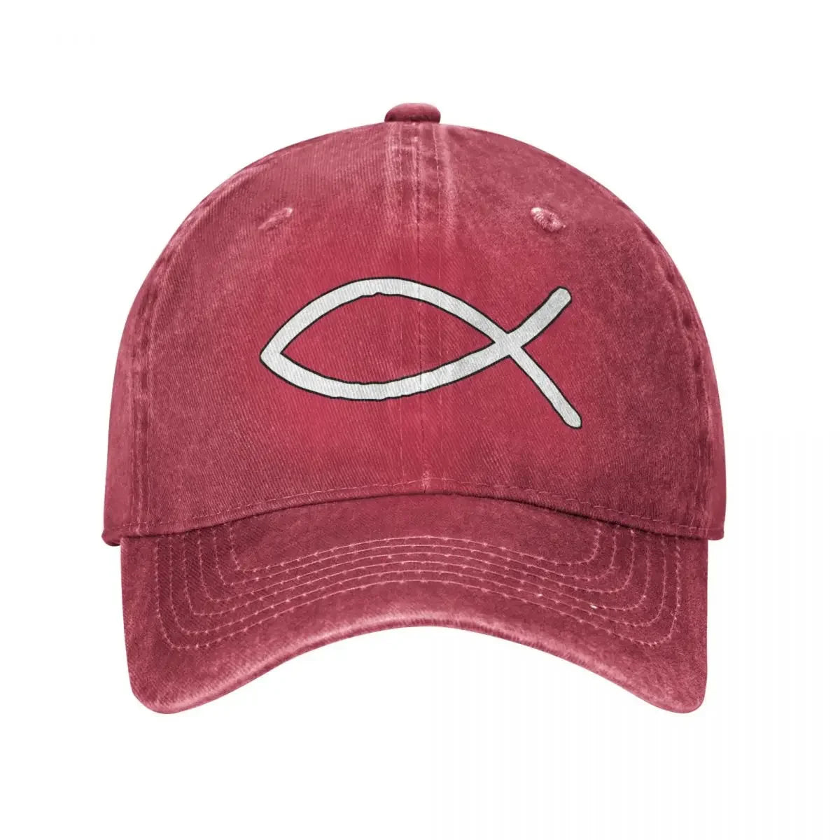 Jesus Fish Christian Symbol Baseball Caps