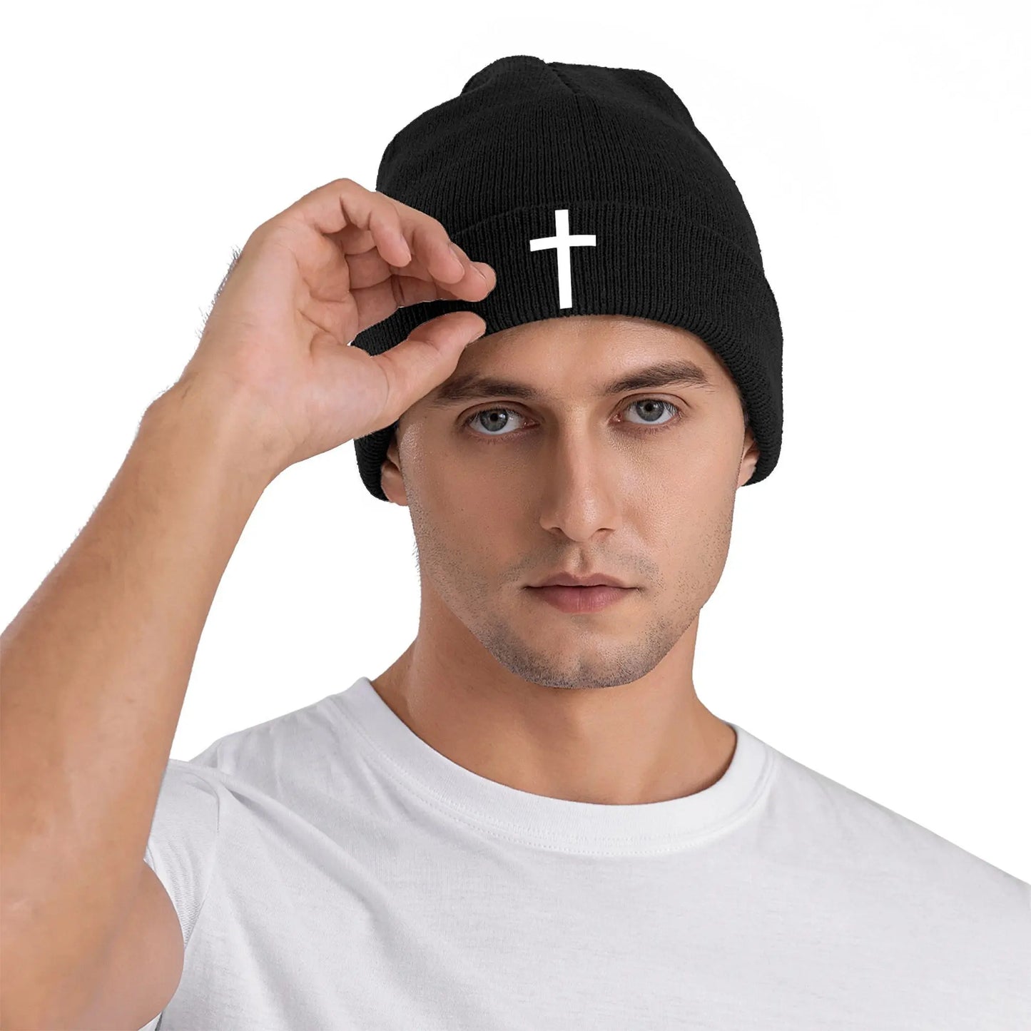 Custom Catholic Jesus Cross Beanie Cap