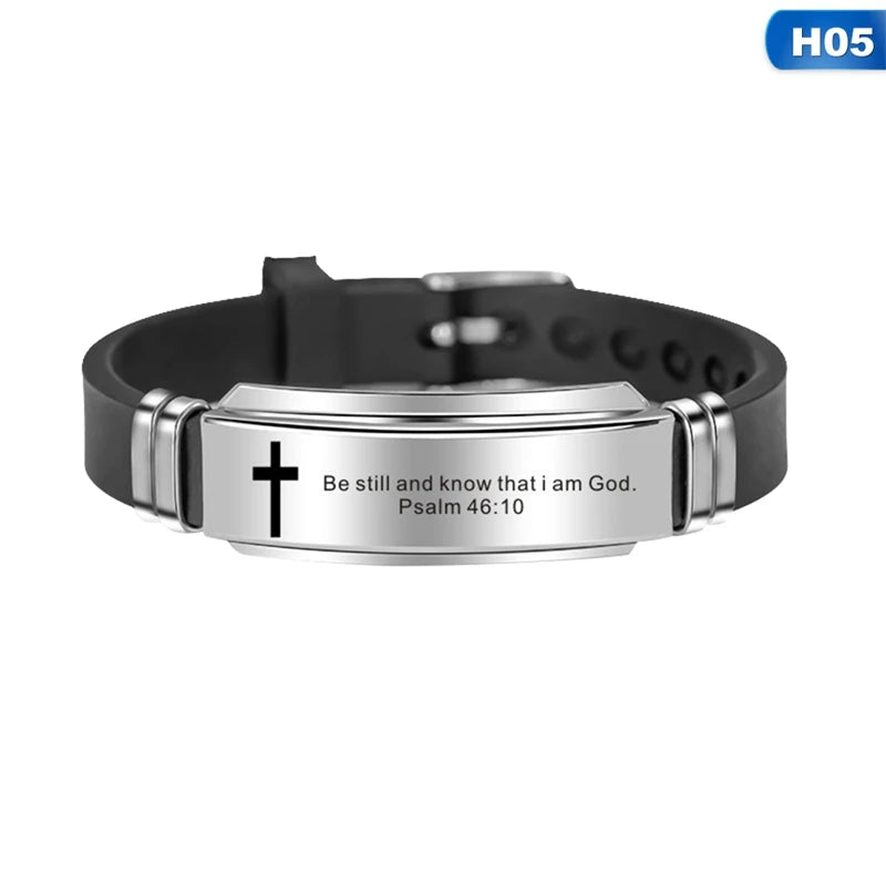 Cross Bible Verse Quotes Bracelet