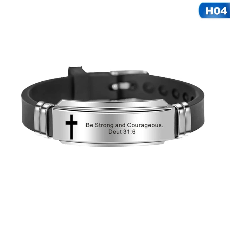 Cross Bible Verse Quotes Bracelet