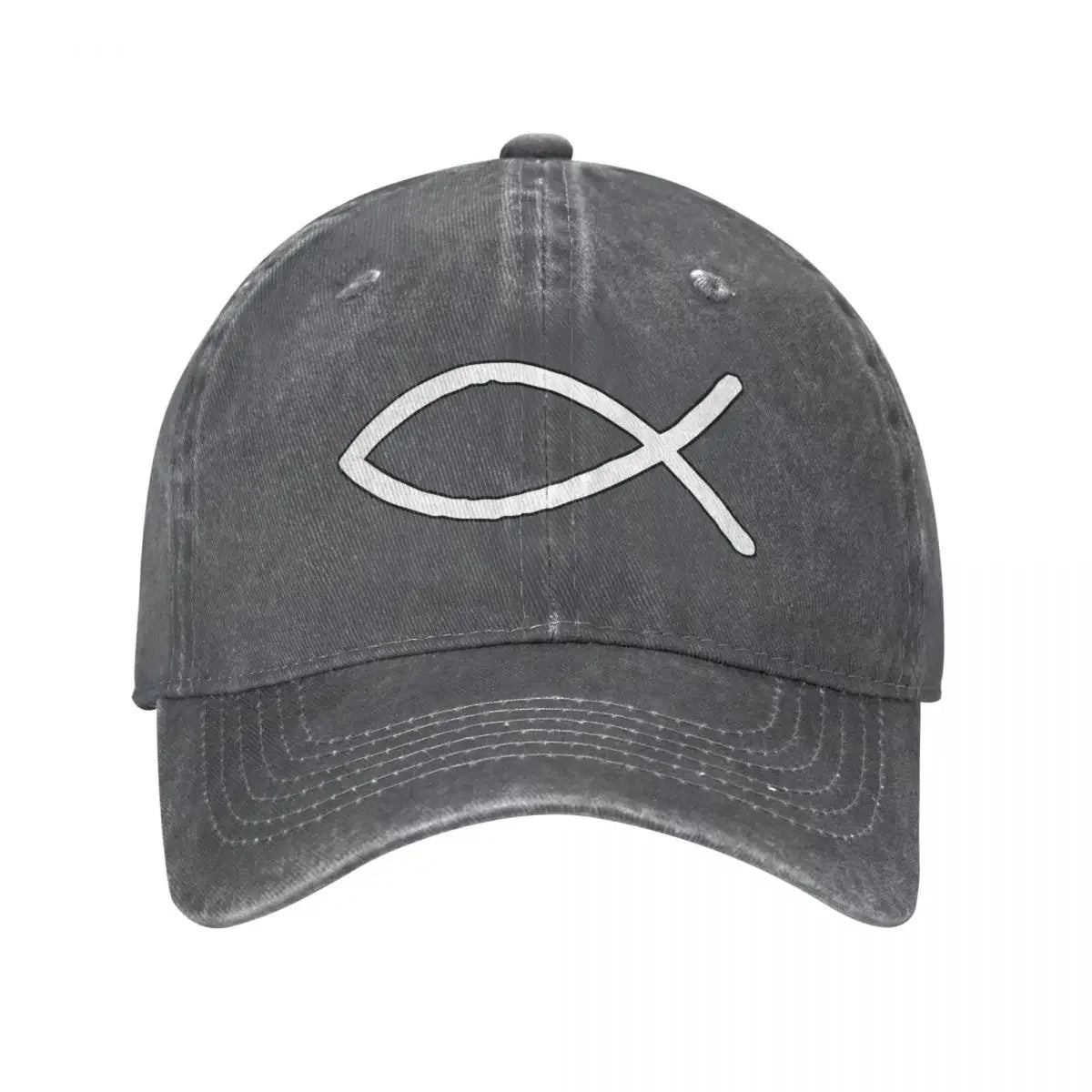 Jesus Fish Christian Symbol Baseball Caps