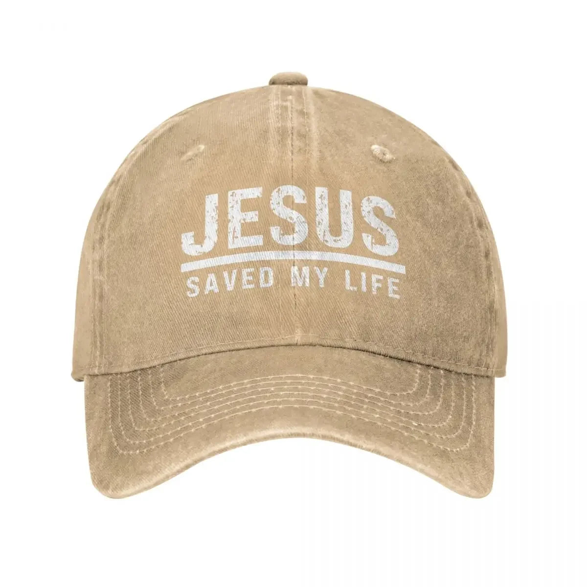 Jesus Saved My Life Christian Ponytail Baseball Cap