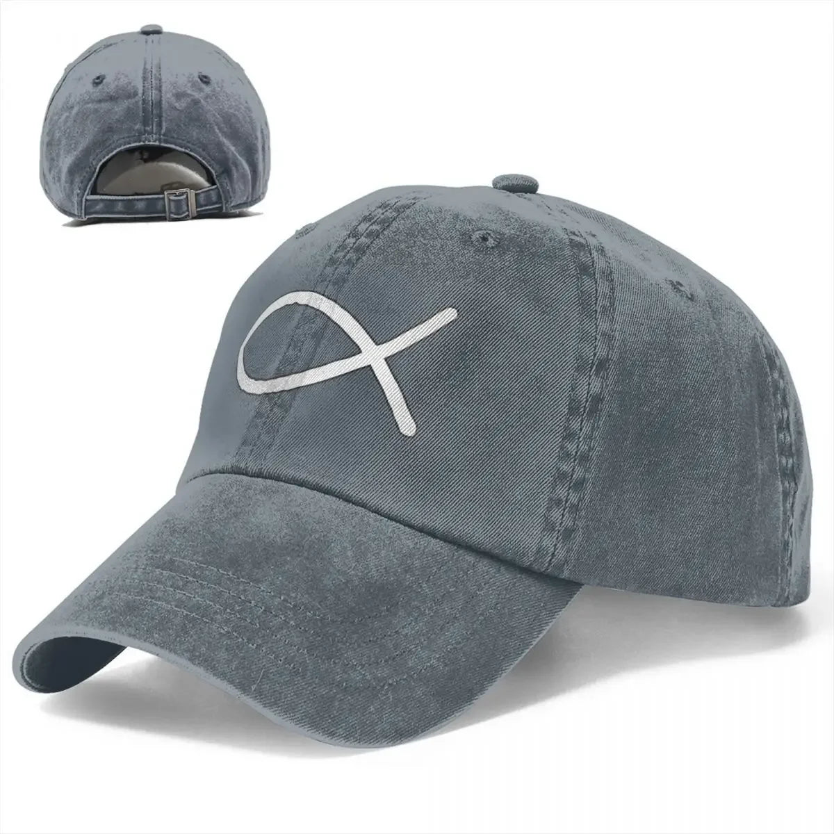 Jesus Fish Christian Symbol Baseball Caps