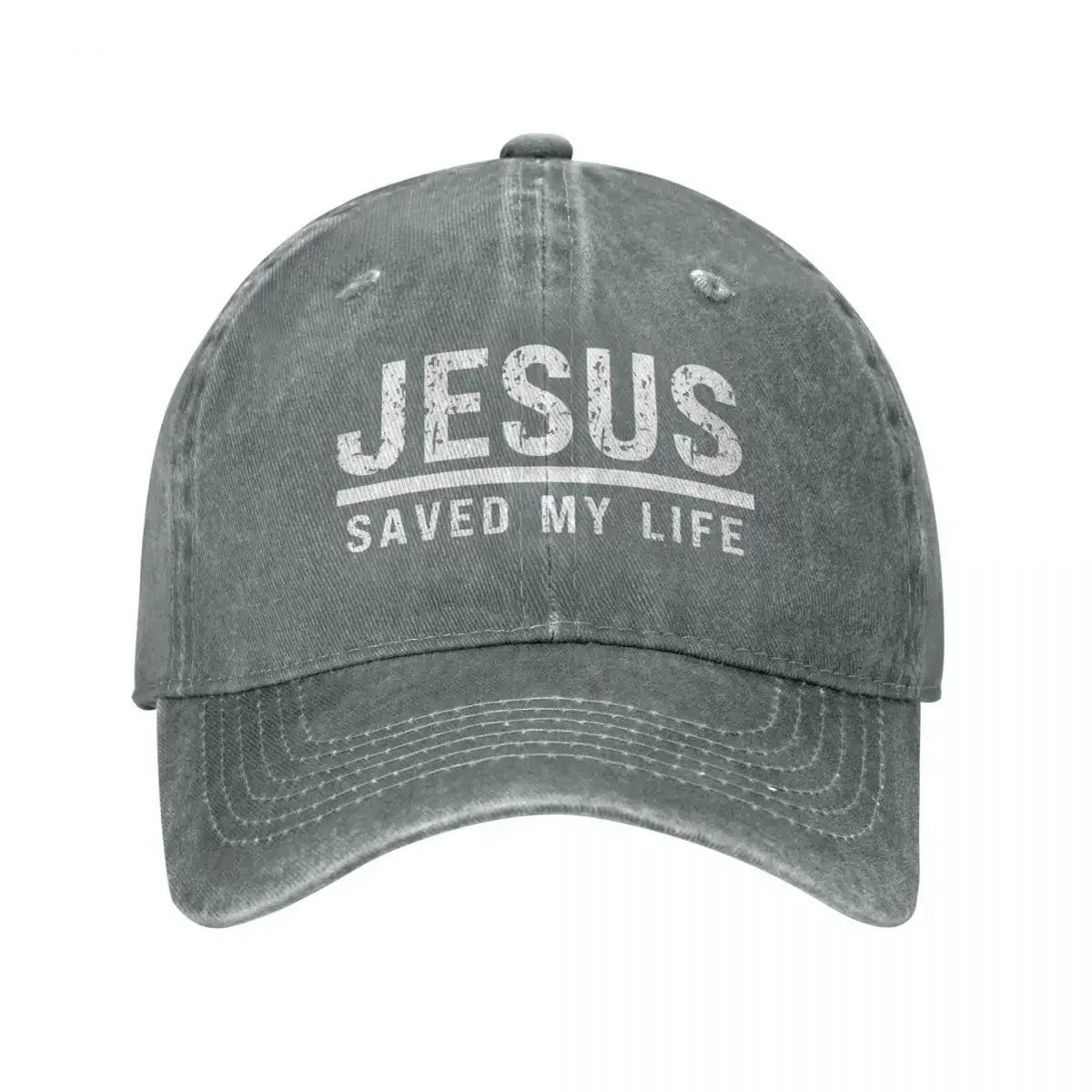 Jesus Saved My Life Christian Ponytail Baseball Cap