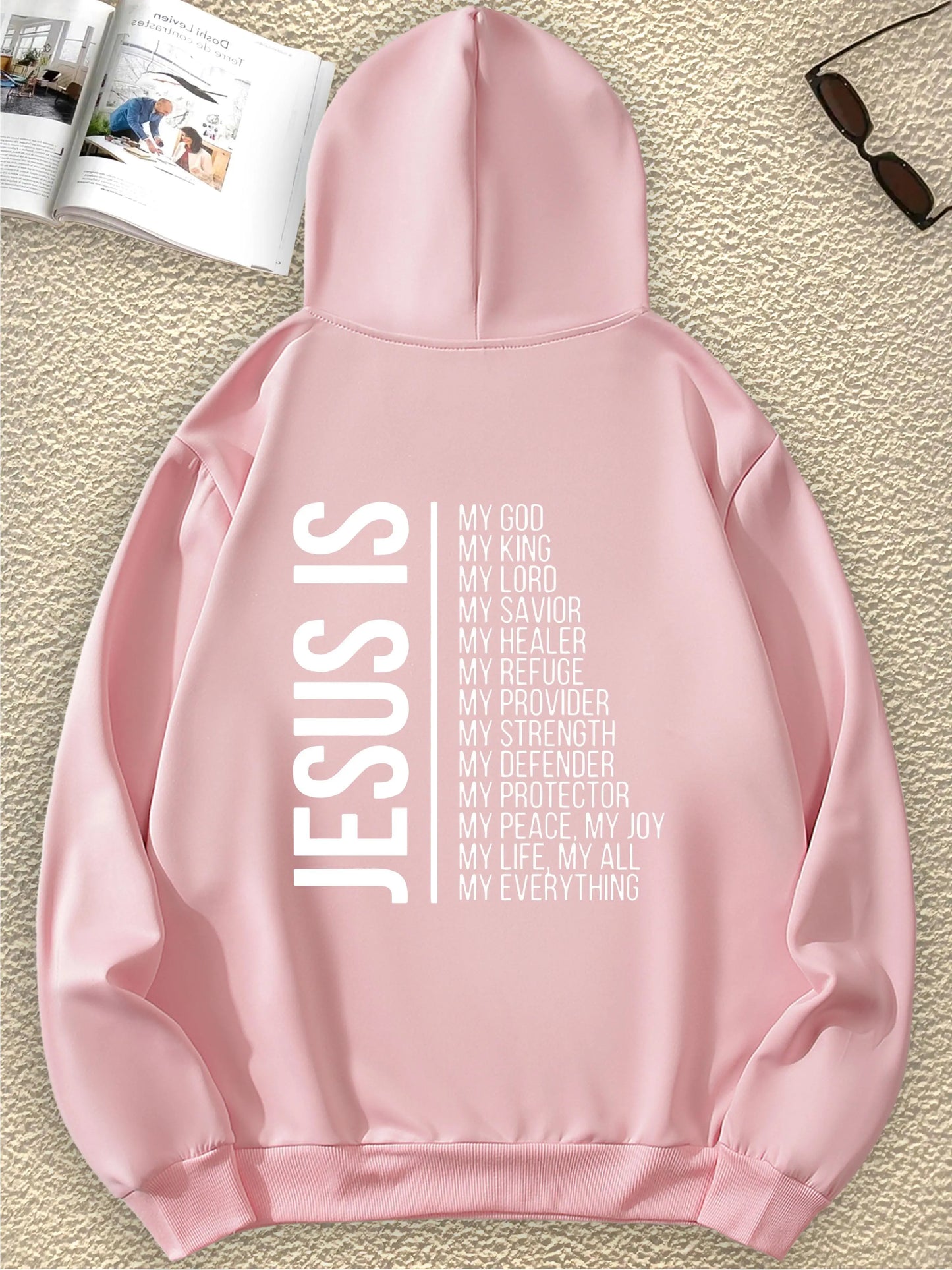 JESUS Fashion Print Pullover Hoodie