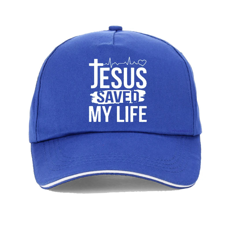 Printed Jesus Saved My Life baseball cap