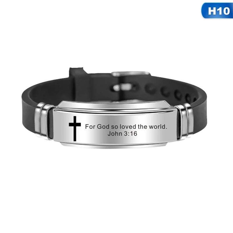 Cross Bible Verse Quotes Bracelet