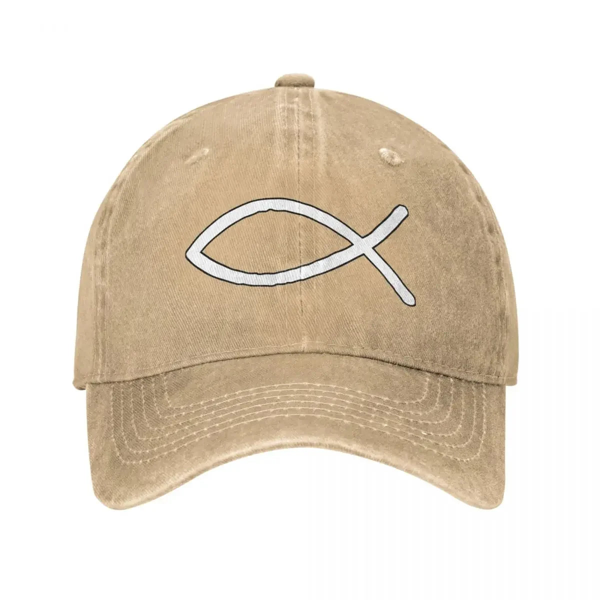 Jesus Fish Christian Symbol Baseball Caps