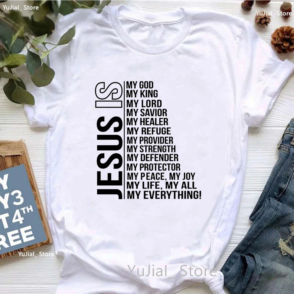 All My Hope Is in Jesus Graphic Print T-Shirt