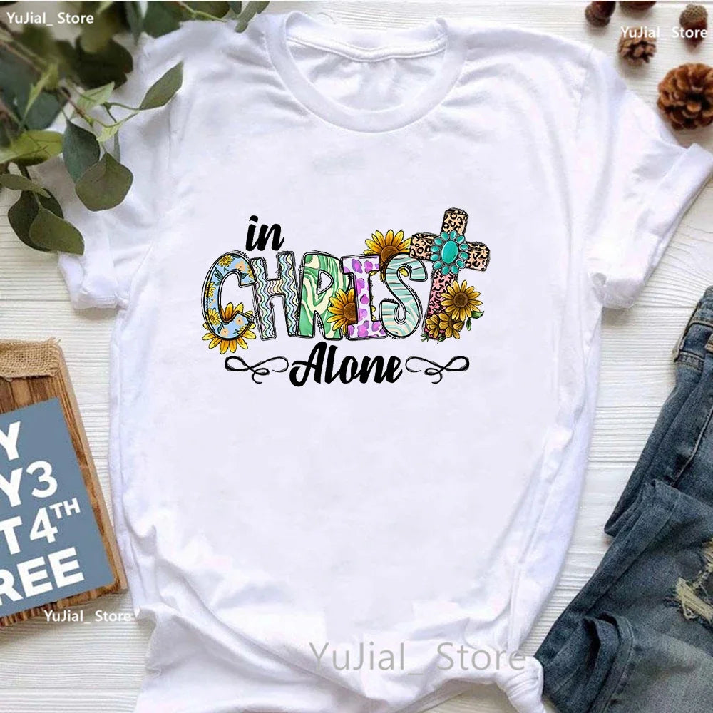 All My Hope Is in Jesus Graphic Print T-Shirt