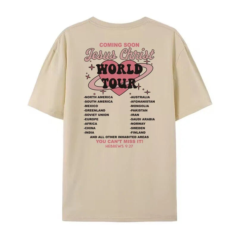 Jesus World Tour Fashion Streetwear T-Shirt